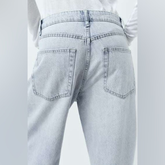 ZARA Light Blue Tailored Balloon Jeans - Picture 12 of 15